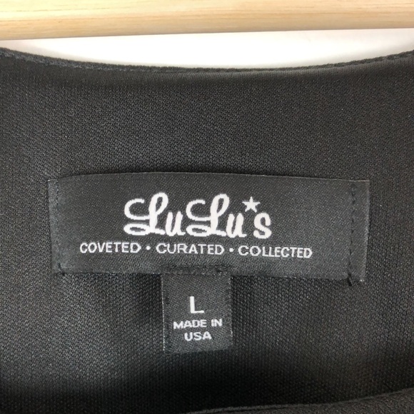 Lulus women’s black long sleeve lined pullover 2 pocket tunic dress Size Large - Picture 6 of 6